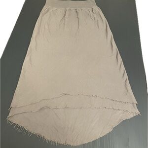 Elegant Taupe High-Low Women's Skirt